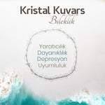 SERTİFİKALI Kristal Kuvars  Orjinal ( Taşlar) Doğaltaş Bileklik 8 mm, B979