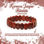 SERTİFİKALI Dragon Jasper Doğal Taş Geniş Kesim Bileklik