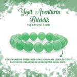 SERTİFİKALI Yeşil Aventurin 10mm Doğal Taş Bileklik
