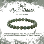 SERTİFİKALI Yeşil Apatit 8mm Doğal Taş Bileklik