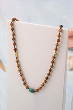 Sertifikalı Canlılık Enerjisi Kolyesi - El Yapımı (Picture Jasper-Turkuaz)