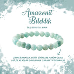 SERTİFİKALI Amazonit 8mm Doğal Taş Bileklik