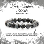 SERTİFİKALI Karlı Obsidyen 10mm Doğal Taş Bileklik
