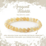 SERTİFİKALI Aragonit 6mm Doğal Taş Bileklik