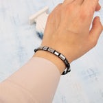 SERTİFİKALI Radyasyon Bilekliği Şungit Hematit Doğal Taşlı %100 El İşçiliği