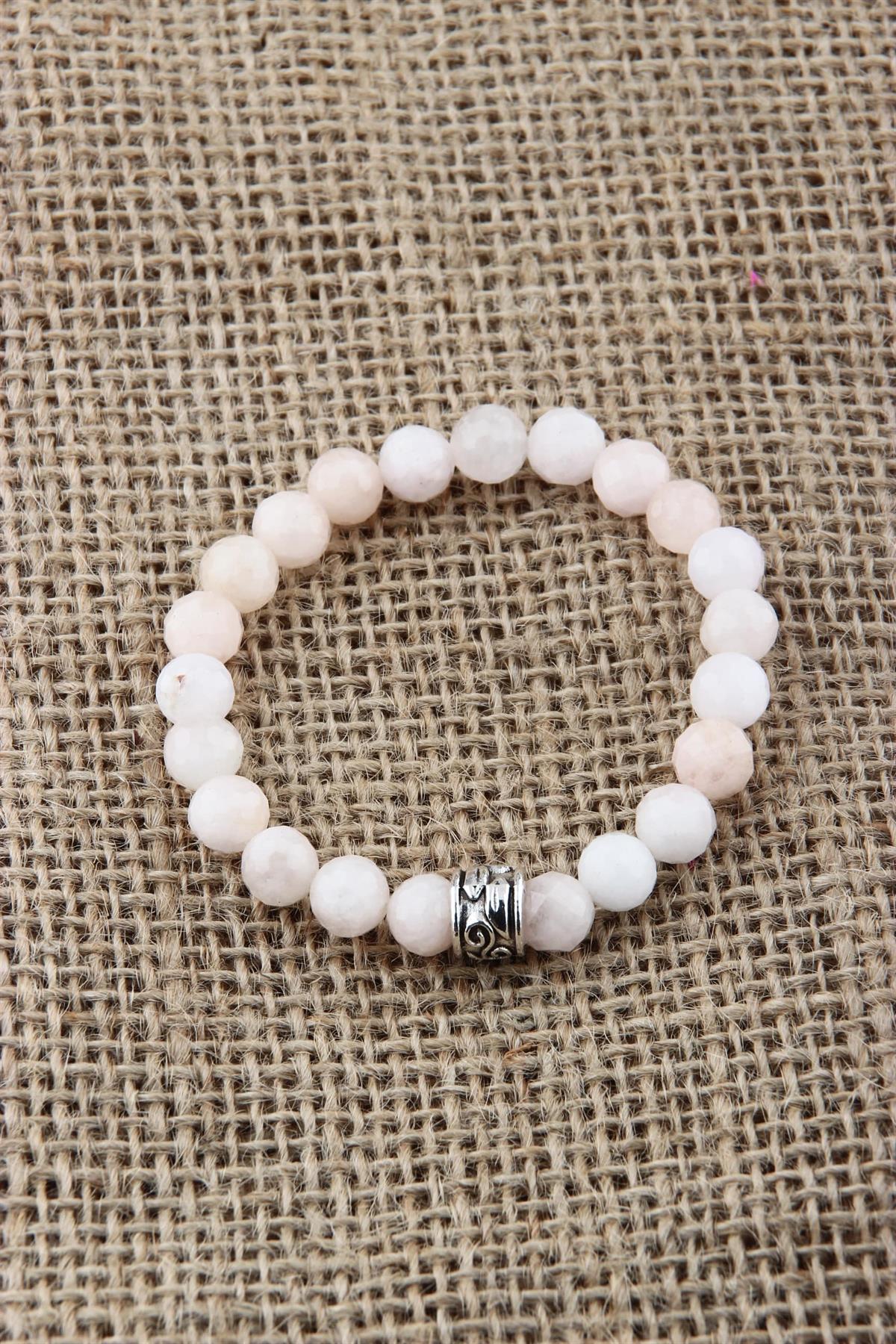 SERTİFİKALI PEMBE OPAL  Orjinal ( Taşlar) Doğaltaş BİLEKLİK 8 MM
