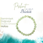 SERTİFİKALI Prehnit  Orjinal ( Taşlar) Doğaltaş Bileklik 8 mm, B999