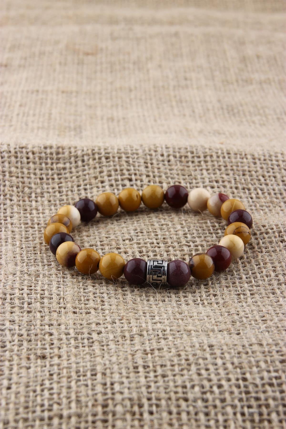 SERTİFİKALI JASPER  Orjinal ( Taşlar) Doğaltaş BİLEKLİK 8 MM