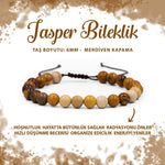SERTİFİKALI Jasper 6mm Merdiven Kapama Doğal Taş Bileklik