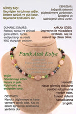 Rodokrozit Dumanlı Kuvars Güneş Taşı Kehribar Obsidyen Yeşim Hematit Kaplan Gözü Panik Atak Kolyesi