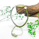 SERTİFİKALI Prehnit, Ay Taşı Makrome Örgü  Orjinal ( Taşlar) Doğaltaş Bileklik B947