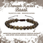 SERTİFİKALI Dumanlı Kuvars 6mm Merdiven Kapama Doğal Taş Bileklik