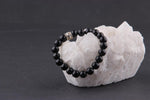 SERTİFİKALI Obsidyen  Orjinal ( Taşlar) Doğaltaş Bileklik 8 mm - B872