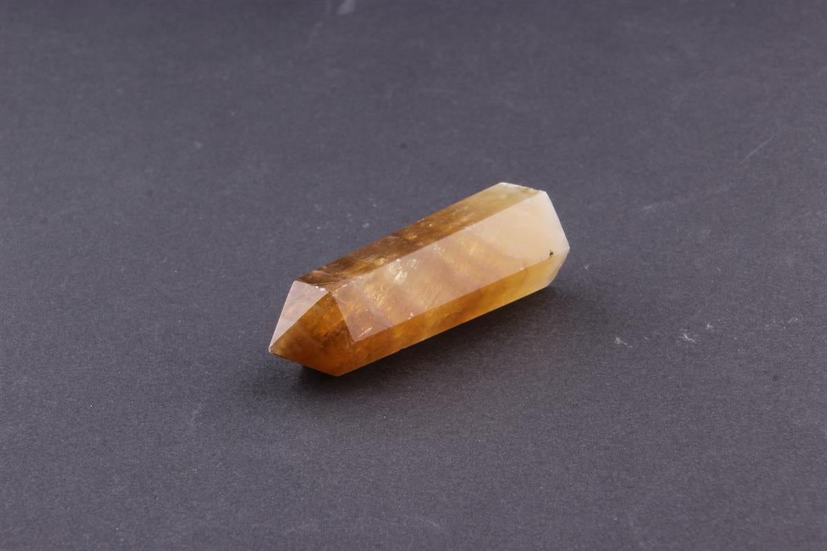 SERTİFİKALI Sarı Florit  Orjinal ( Taşlar) Doğaltaş Piramit 7,5 cm, 75 gr, D006