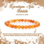 SERTİFİKALI Karnelyan Akik 6mm Doğal Taş Bileklik