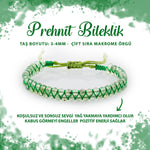 SERTİFİKALI Prehnit 3-4mm Çift Sıra Doğal Taş Bileklik