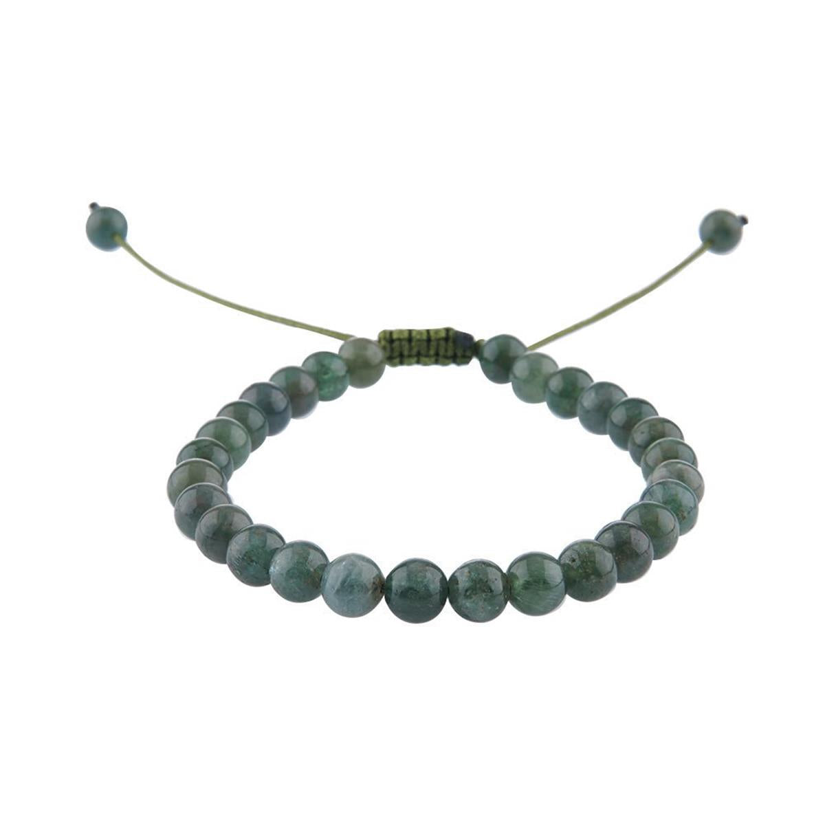 SERTİFİKALI Yeşil Anyolit  Orjinal ( Taşlar) Doğaltaş Bileklik   - 6mm