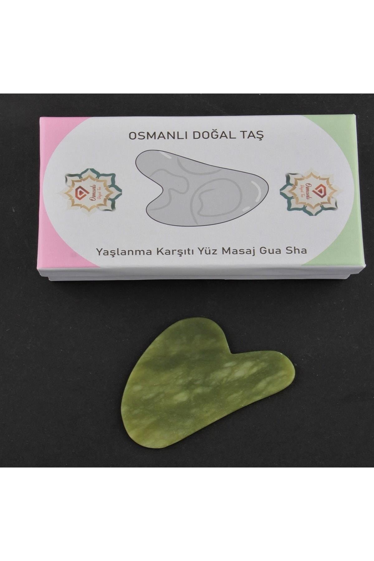 SERTİFİKALI Yeşim Kalpli Gua Sha Yüz Masaj Aleti