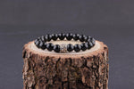 SERTİFİKALI Obsidyen  Orjinal ( Taşlar) Doğaltaş Bileklik 8 mm - B872