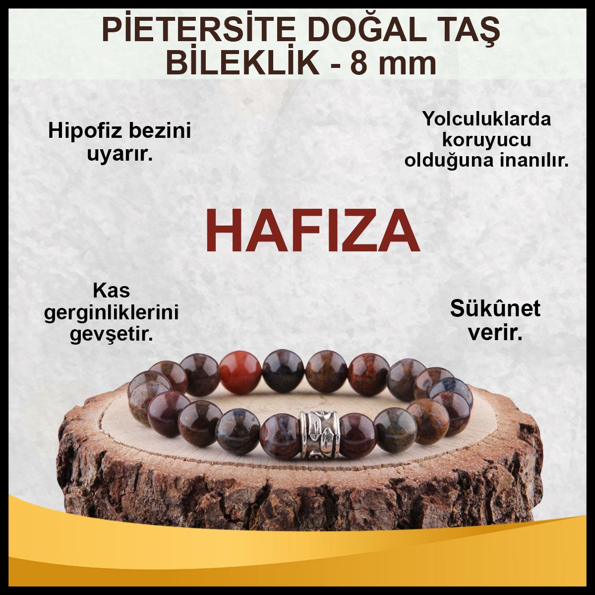 SERTİFİKALI Pietersite  Orjinal ( Taşlar) Doğaltaş Bileklik 8 mm - B873