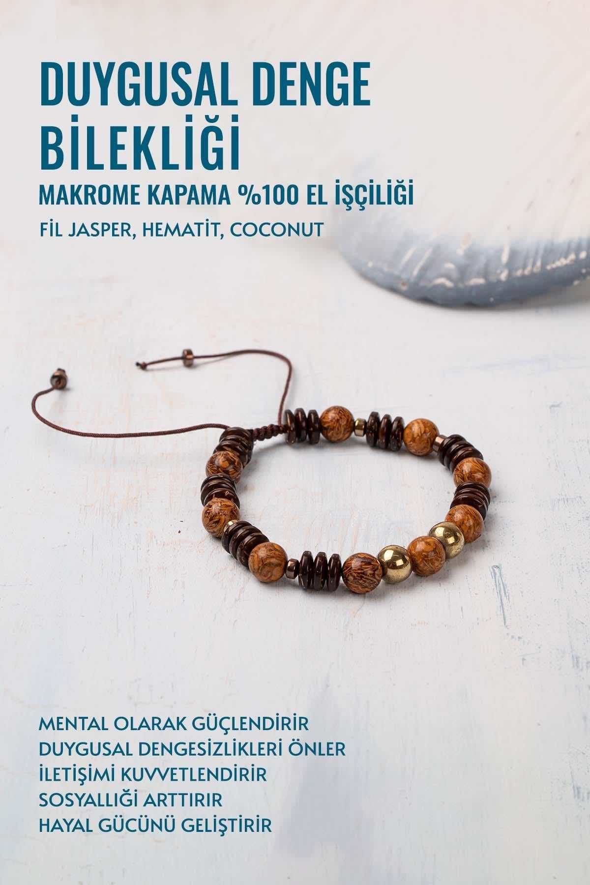 Sertifikalı Duygusal Denge Bilekliği Makrome Kapama Bileklik
