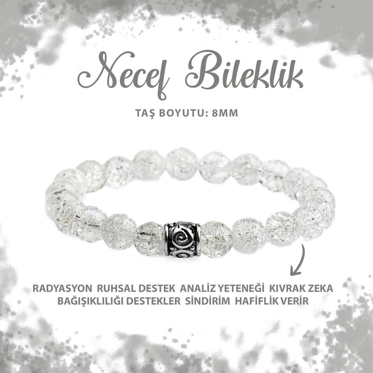 SERTİFİKALI Necef 8mm Doğal Taş Bileklik