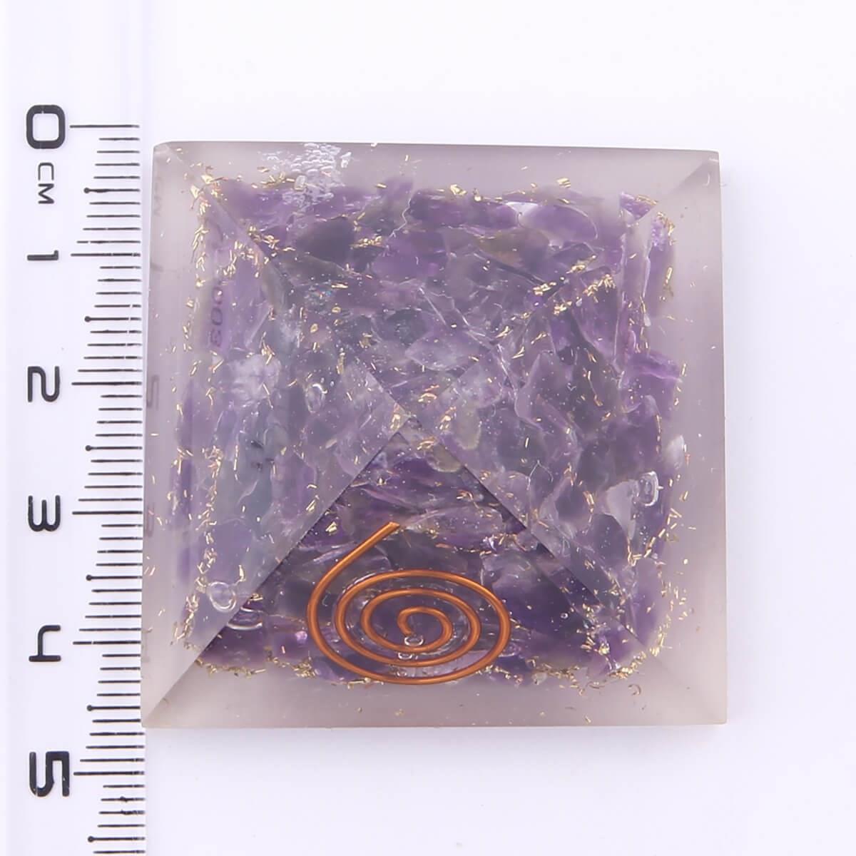 SERTİFİKALI Ametist Taşı  Orjinal ( Taşlar) Doğaltaş Piramit-3,5 x 4,5 cm 48 gr