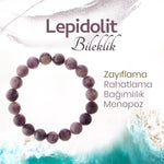 SERTİFİKALI Lepidolit  Orjinal ( Taşlar) Doğaltaş Bileklik 10 mm, B987