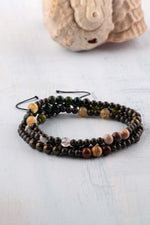 Sertifikalı Koç Burcu Doğal Taş Kolye (Yeşim-Rutilli Kuvars-Jasper-Pirit-Kan Taşı-Sitrin-Akik)