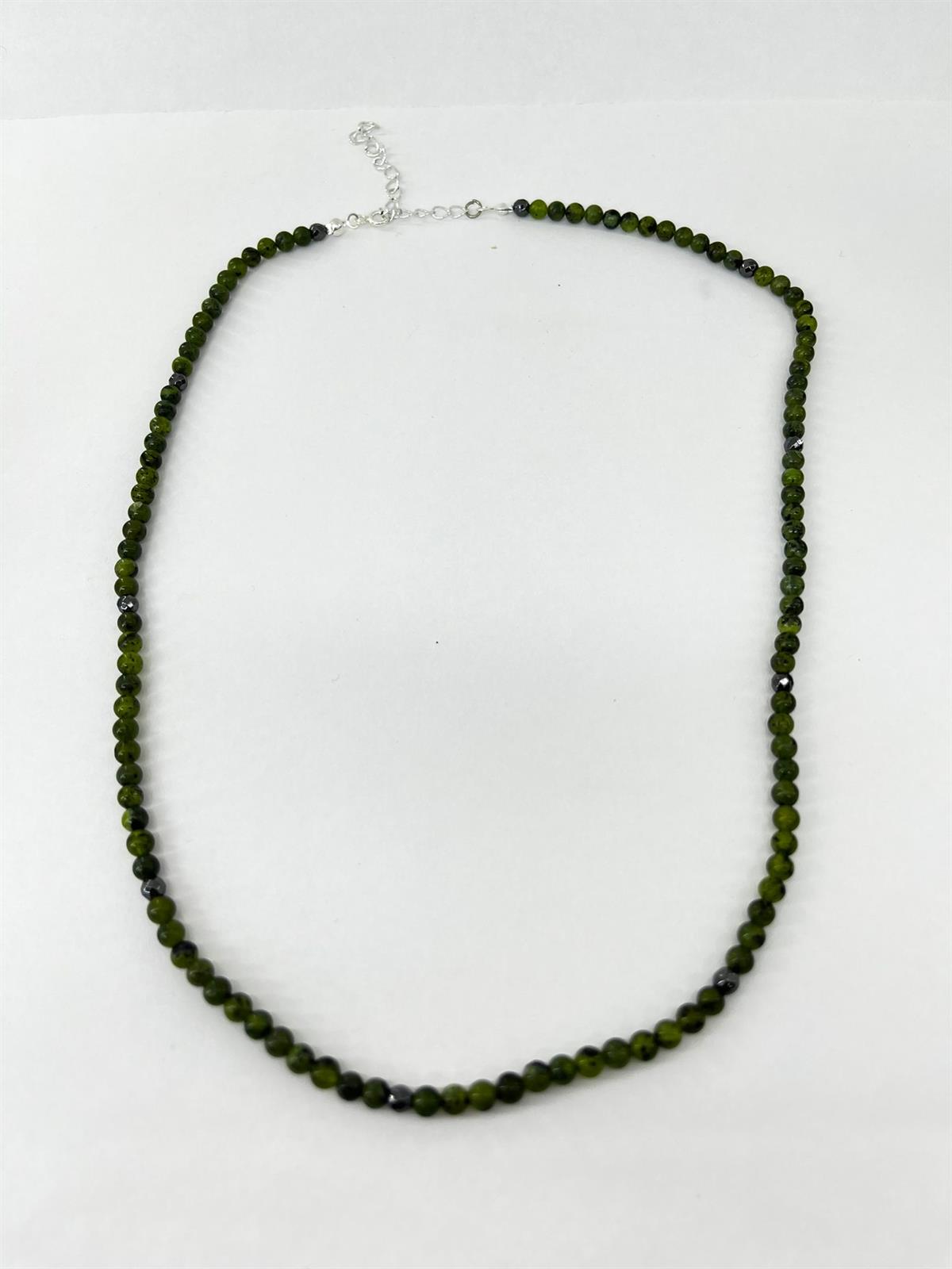 SERTİFİKALI Yeşim Hematit  Orjinal ( Taşlar) Doğaltaş Kolye Bileklik 4 mm, M424