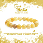 SERTİFİKALI Opal Sarı 10mm Doğal Taş Bileklik