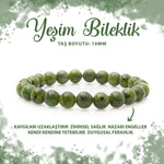 SERTİFİKALI Yeşim 8mm Doğal Taş Bileklik