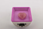 SERTİFİKALI Pembe Kuvars Kalpli  Orjinal ( Taşlar) Doğaltaş 8x8 cm, D004