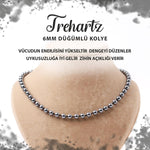 SERTİFİKALI Trehartz 6 mm Düğümlü Doğal Taş Kolye