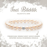 SERTİFİKALI İnci 8mm Doğal Taş Bileklik