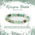 SERTİFİKALI Krizopras 8mm Doğal Taş Bileklik