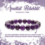 SERTİFİKALI Ametist 10mm Doğal Taş Bileklik