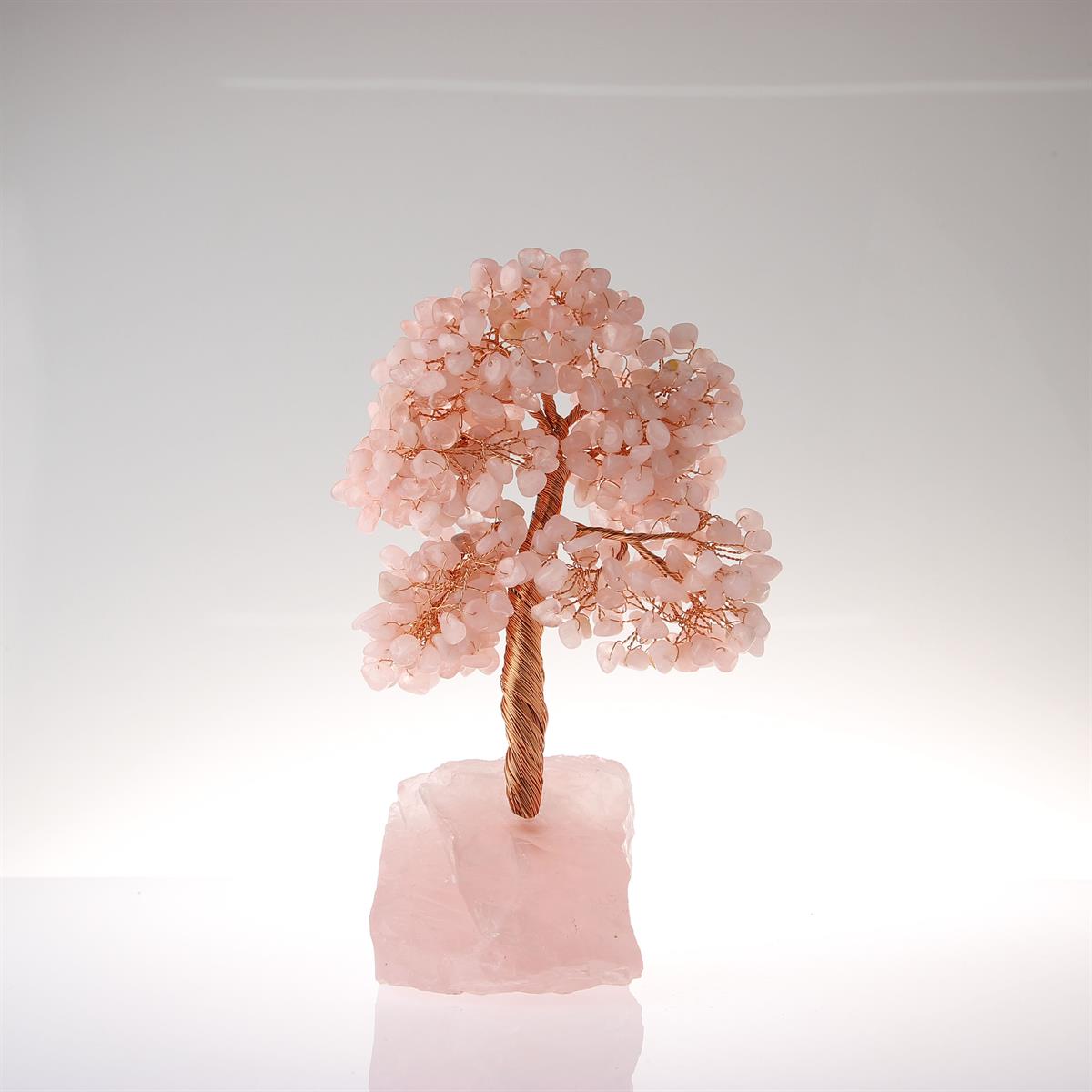 SERTİFİKALI Pembe Kuvars  Orjinal ( Taşlar) Doğaltaş Ağaç 20x7 cm, D027