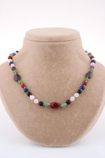 SERTİFİKALI Kız Öğrenci Kolye-aventurin-akik-lapis-havlit-pembe Kuvars-obsidyen-yeşim