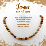 SERTİFİKALI Jasper 8 mm Dizi Doğal Taş Kolye