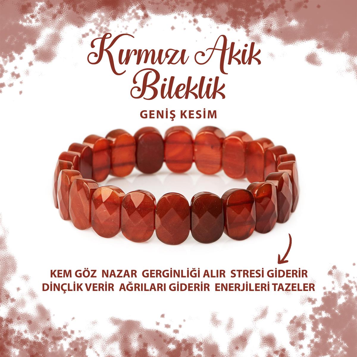 SERTİFİKALI Dragon Jasper Doğal Taş Özel Kesim Geniş Kesim Bileklik