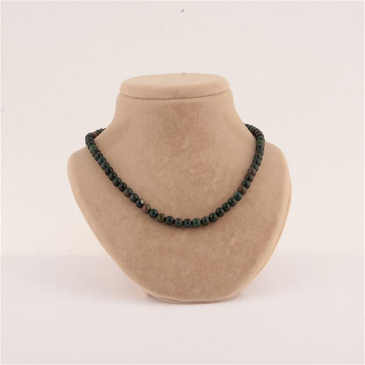SERTİFİKALI Kan Taşı  Orjinal ( Taşlar) Doğaltaş Kolye 6 mm, M173