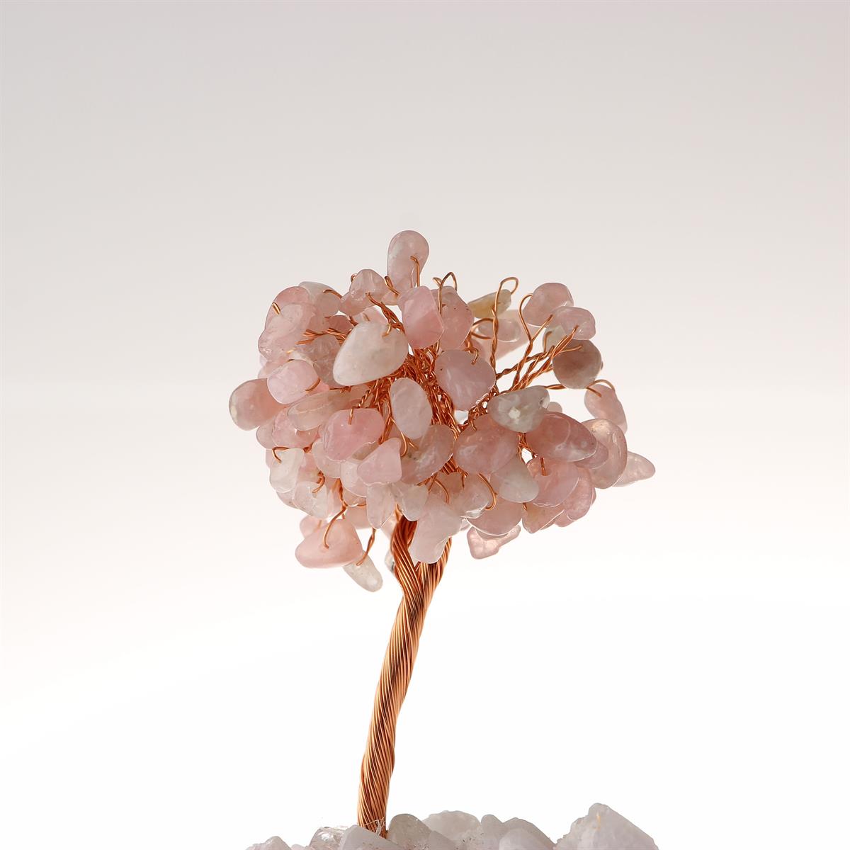 SERTİFİKALI Pembe Kuvars, Kristal Kuvars  Orjinal ( Taşlar) Doğaltaş Ağaç 12x5 cm, D024