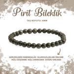 SERTİFİKALI Pirit 6mm Doğal Taş Bileklik