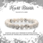 SERTİFİKALI Havlit 8mm Doğal Taş Bileklik