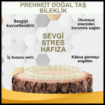 SERTİFİKALI Prehneit  Orjinal ( Taşlar) Doğaltaş Bileklik 6 mm - B841
