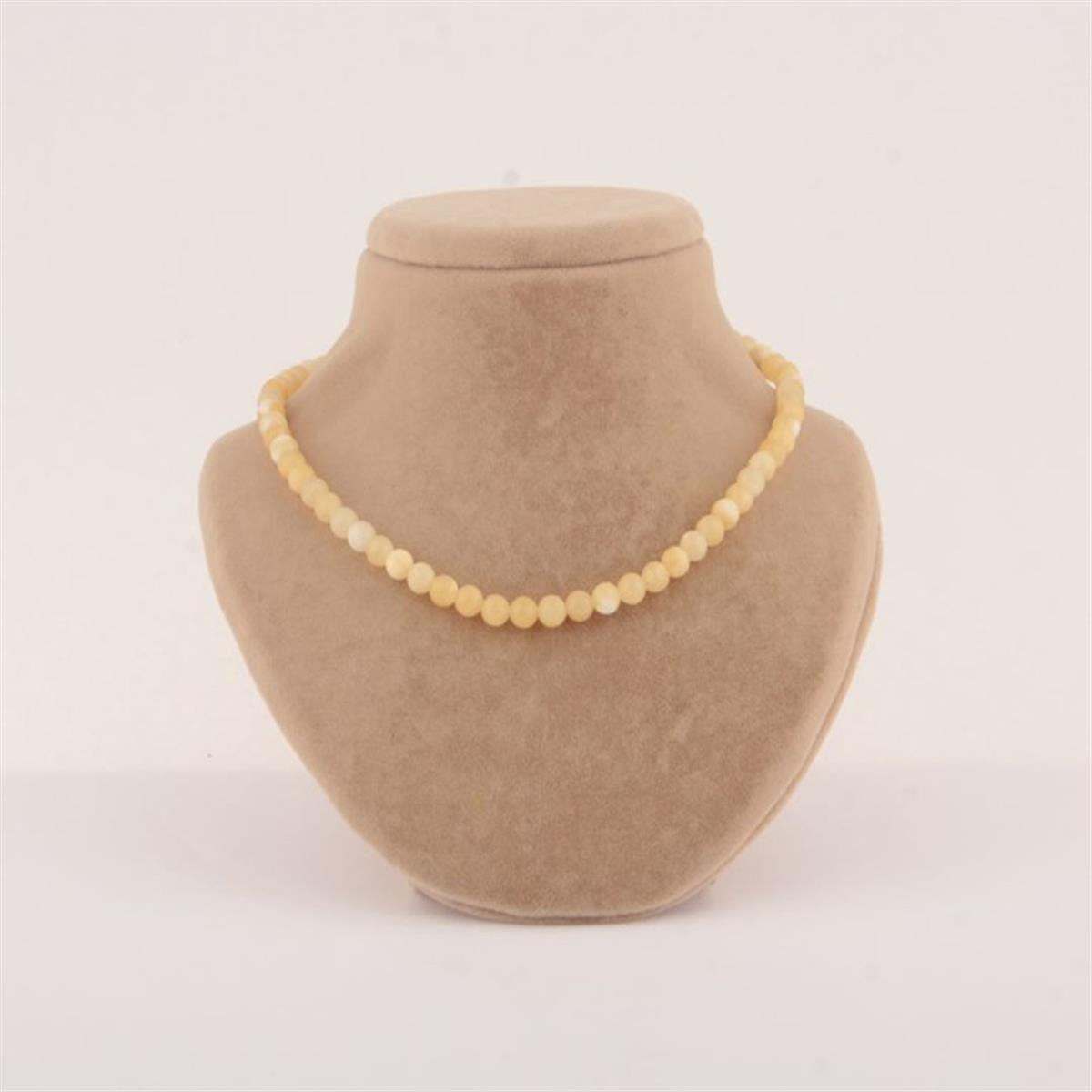 SERTİFİKALI Kalsit  Orjinal ( Taşlar) Doğaltaş Kolye 6 mm, M171