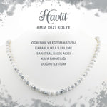 SERTİFİKALI Havlit 6 mm Dizi Doğal Taş Kolye
