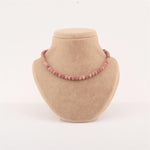 SERTİFİKALI Pembe Jasper  Orjinal ( Taşlar) Doğaltaş Kolye 6 mm, M168