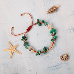 SERTİFİKALI ORJİNAL HAKİKİ TURKUAZ (FİRUZE) &amp; AY TAŞI DOĞAL TAŞLI ÇİFT RENKLİ İP MAKROME BİLEKLİK